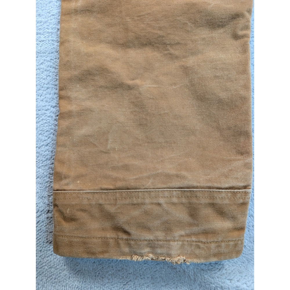 Carhartt Mens Duck Bib Overalls Brown R01 BRN Double Knee Work Pants 36x34 - Picture 7 of 7
